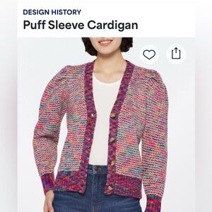 Design History puffy sleeve sweater EUC